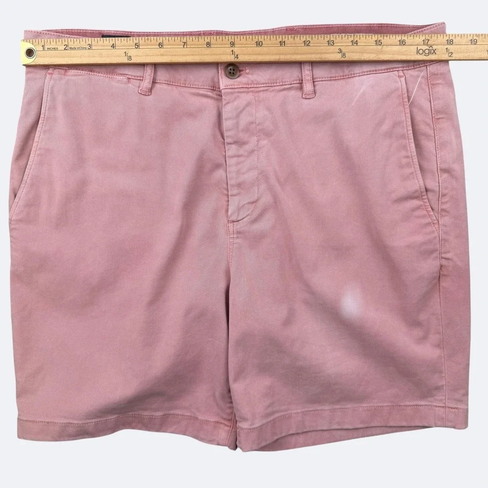 Faherty Shorts Mens 36 Pink Coastline Tailored Chino Stretch Casual Summer